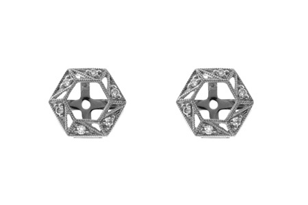 A009-63558: EARRING JACKETS .08 TW (FOR 0.50-1.00 CT TW STUDS)