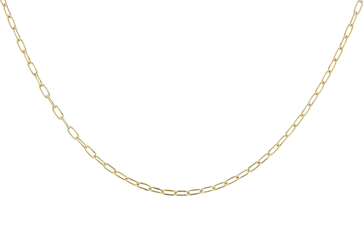 G283-24512: PAPERCLIP SM (18IN, 2.40MM, 14KT, LOBSTER CLASP)