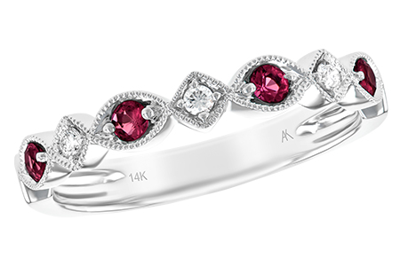 A102-29949: LDS WED RG .20 RUBY .26 TGW