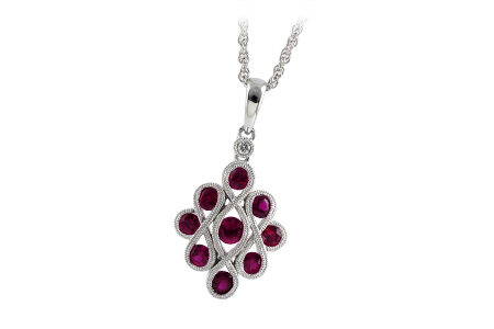 A195-93612: NECK .85 RUBY .87 TGW
