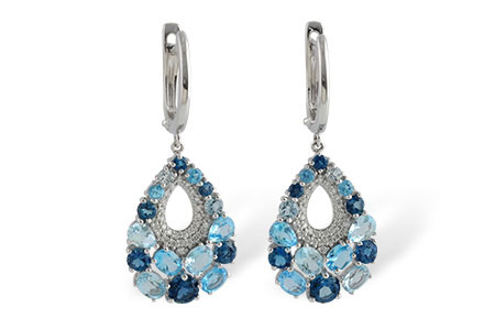 A196-89976: EARR 4.01 BLUE TOPAZ 4.24 TGW