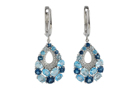 A196-89976: EARR 4.01 BLUE TOPAZ 4.24 TGW