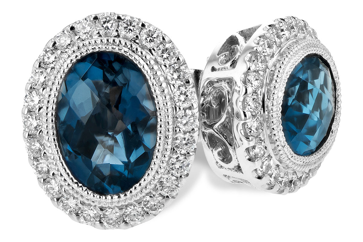 A198-65376: EARR 1.76 LONDON BLUE TOPAZ 2.01 TGW