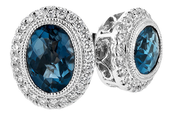 A198-65376: EARR 1.76 LONDON BLUE TOPAZ 2.01 TGW