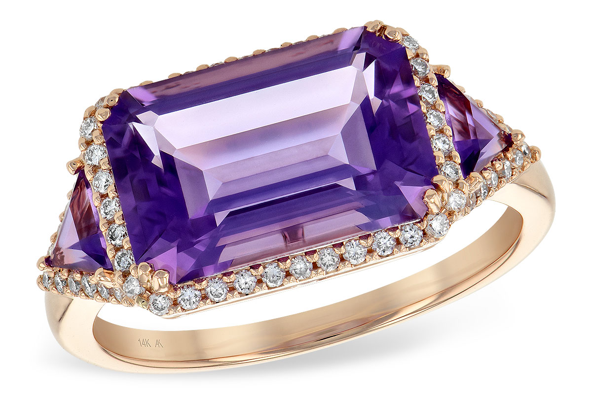 A199-56312: LDS RG 3.48 TW AMETHYST 3.70 TGW (12x8MM)