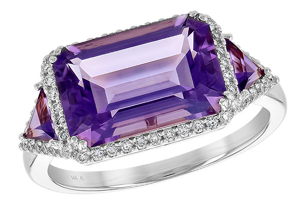 A199-56312: LDS RG 3.48 TW AMETHYST 3.70 TGW (12x8MM)