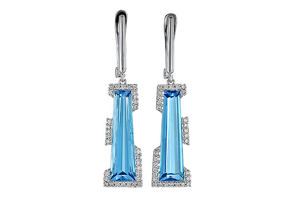 A199-56349: EARR 6.12 TW BLUE TOPAZ 6.33 TGW