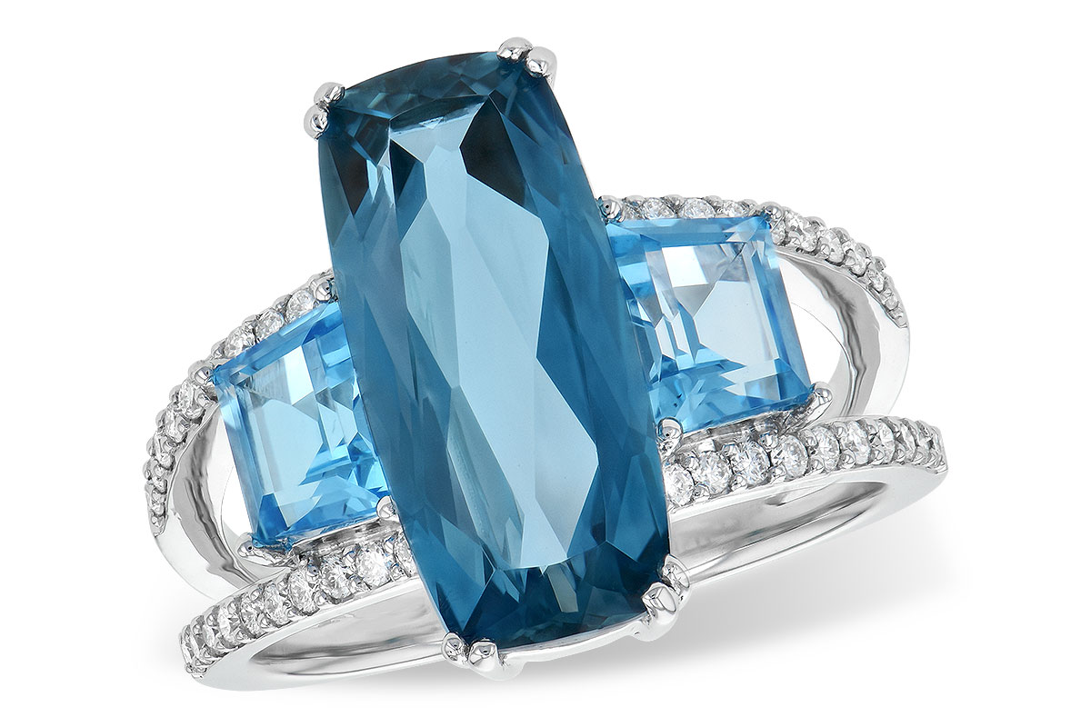 A199-60858: LDS RG 6.40 TW BLUE TOPAZ 6.67 TGW