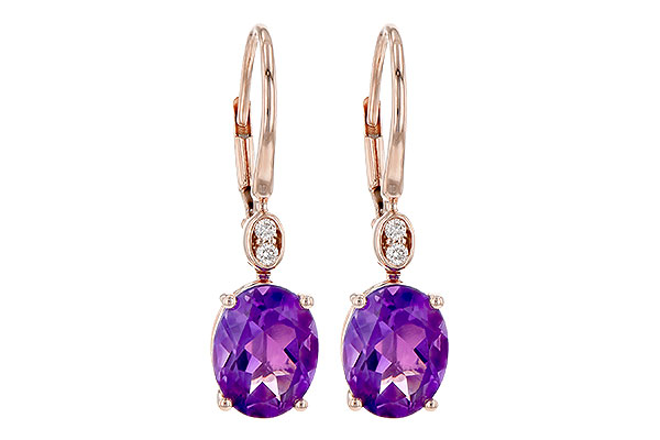 A199-63549: EARR 2.85 TW AMETHYST 2.90 TGW (9x7MM AMY)