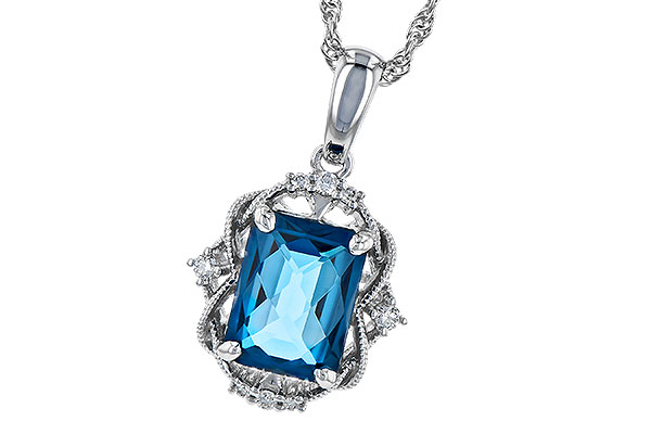 A282-30849: NECK 1.68 LONDON BLUE TOPAZ 1.73 TGW (8x6MM LBT)