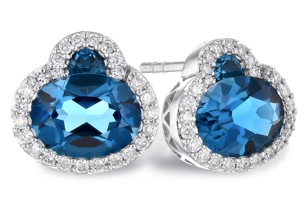 A282-34485: EARR 2.60 TW LONDON BLUE TOPAZ 2.81 TGW