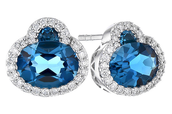 A282-34485: EARR 2.60 TW LONDON BLUE TOPAZ 2.81 TGW