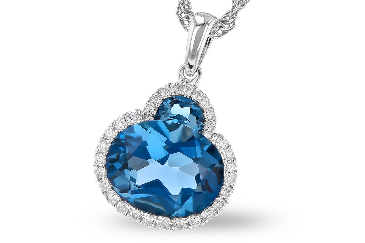 A282-34530: NECK 2.86 LONDON BLUE TOPAZ 3.00 TGW (10X8 OVAL)