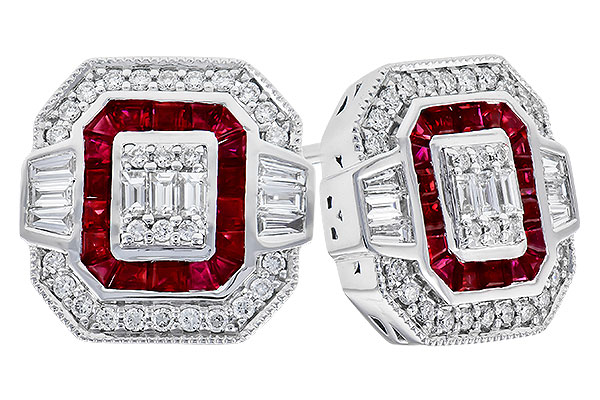 A283-19021: EARR .58 TW RUBY .96 TGW
