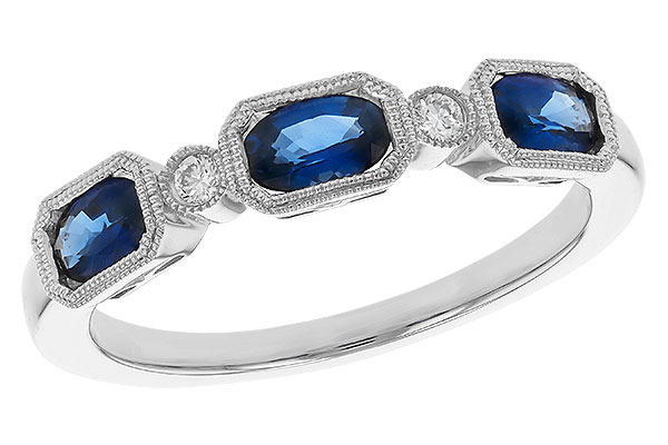A284-11776: LDS WED RG .72 SAPPHIRE .77 TGW (4x3MM SAPP)