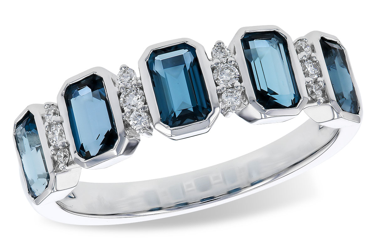 A284-12667: LDS RG 1.46 TW LONDON BLUE TOPAZ 1.58 TGW