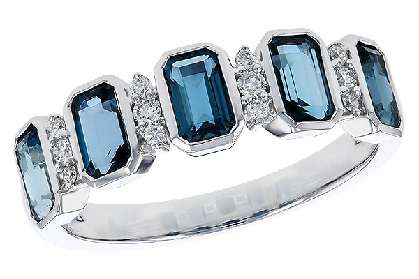 A284-12667: LDS RG 1.46 TW LONDON BLUE TOPAZ 1.58 TGW