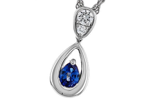 A284-12685: NECKLACE .21 SAPPHIRE .27 TGW (4x3 SAPP)