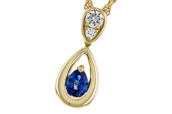 A284-12685: NECKLACE .21 SAPPHIRE .27 TGW (4x3 SAPP)