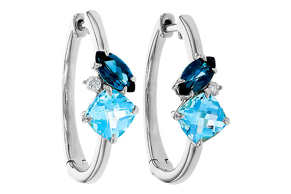 A284-13549: EARRINGS 1.82 TW BLUE TOPAZ 1.86 TGW