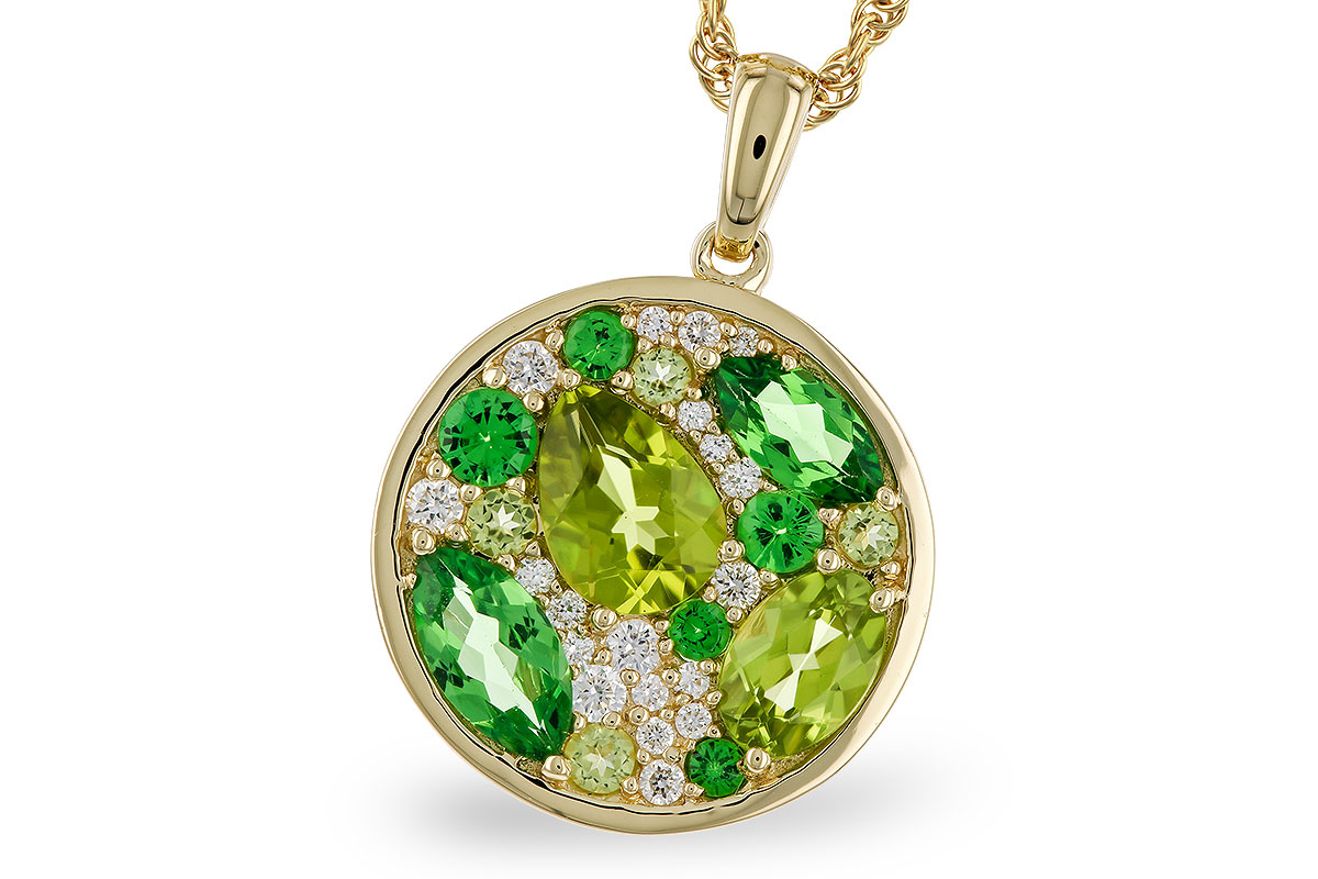 A284-13567: NECK 2.20 TW SEMI-PRECIOUS (TSAV, PER) 2.37 TGW