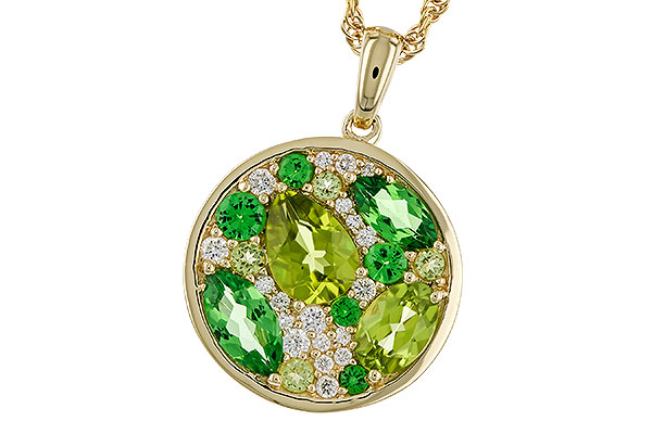 A284-13567: NECK 2.20 TW SEMI-PRECIOUS (TSAV, PER) 2.37 TGW