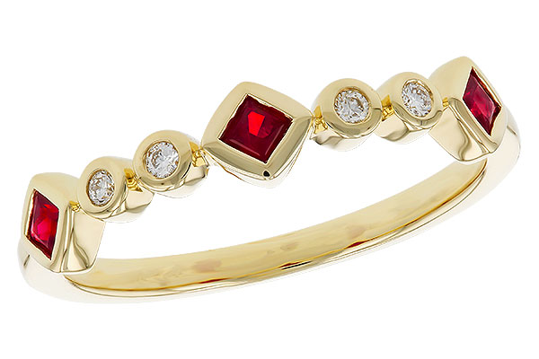 A284-13621: LDS WED RG .22 RUBY .27 TGW