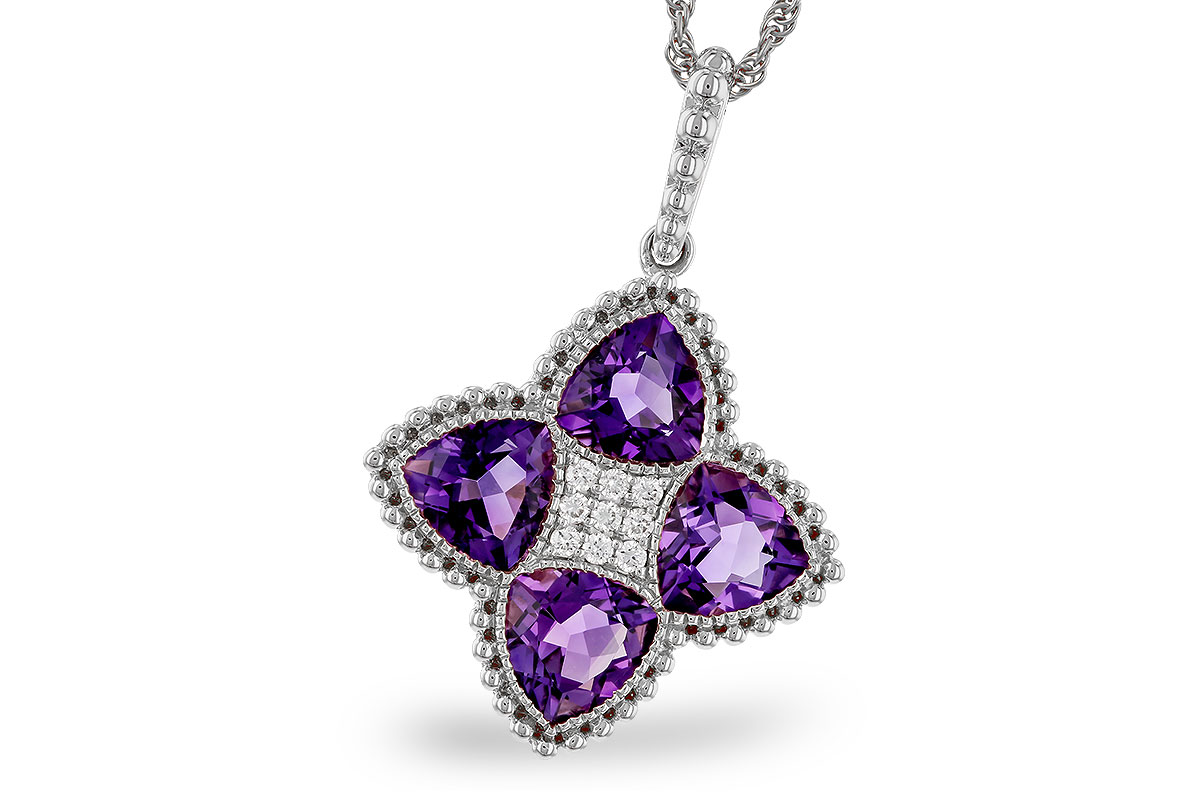 A284-14458: NECKLACE 2.22 AMETHYST 2.28 TGW