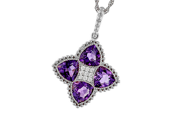 A284-14458: NECKLACE 2.22 AMETHYST 2.28 TGW