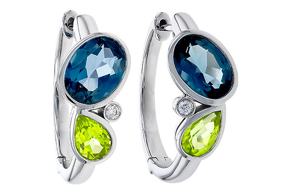 A284-18149: EARRINGS 2.97 SEMI-PREC (PER,LBT) 3.00 TGW