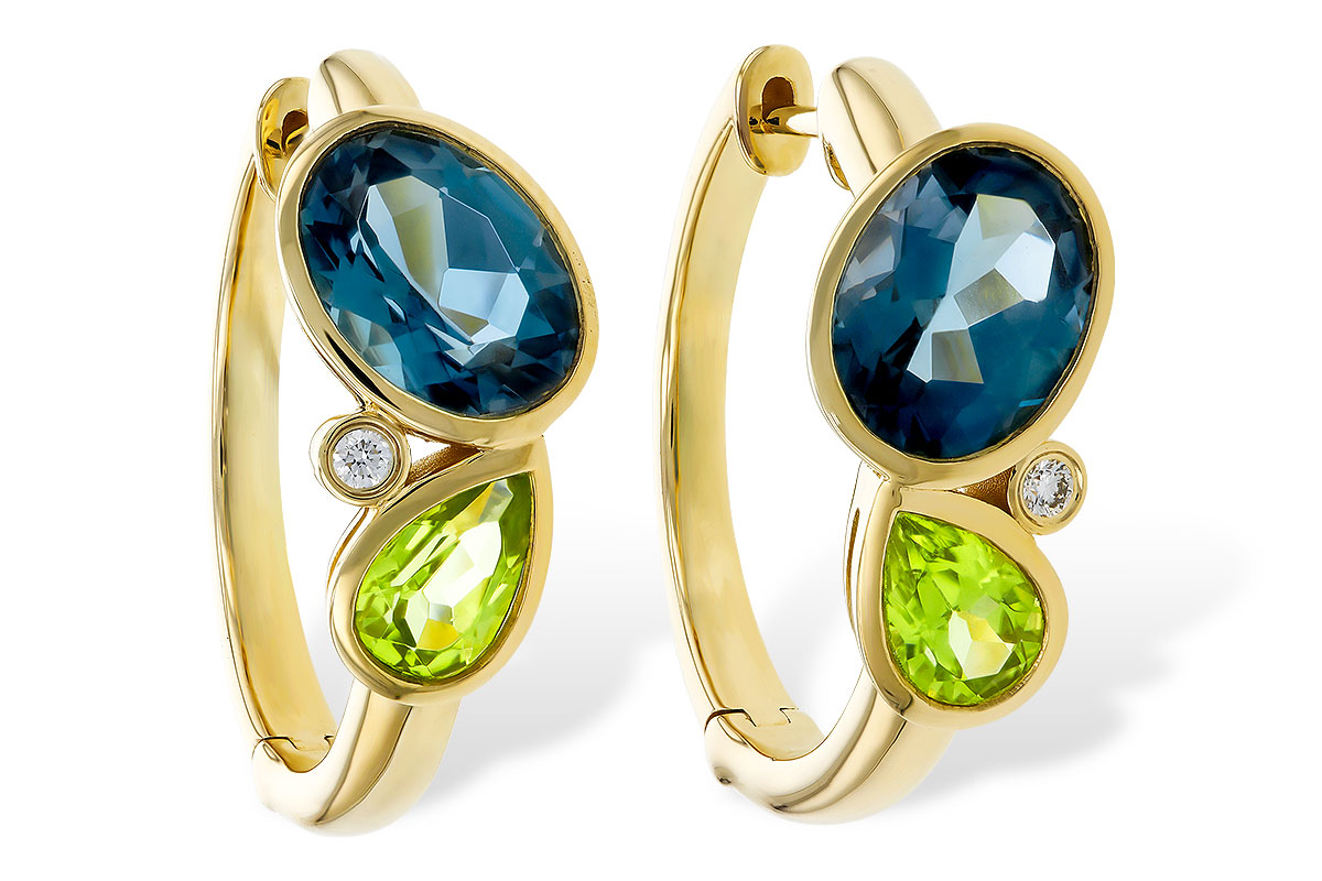 A284-18149: EARRINGS 2.97 SEMI-PREC (PER,LBT) 3.00 TGW