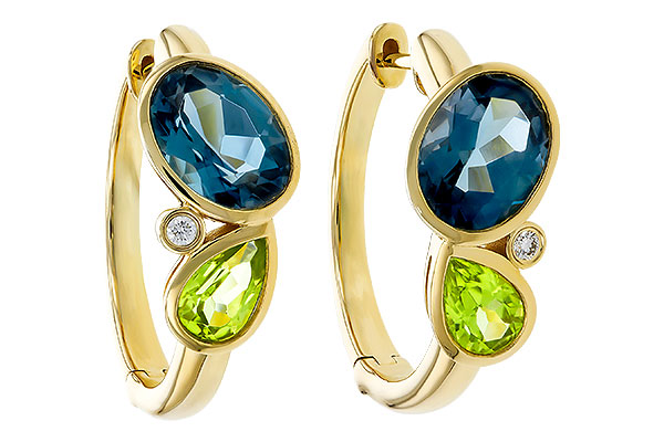 A284-18149: EARRINGS 2.97 SEMI-PREC (PER,LBT) 3.00 TGW