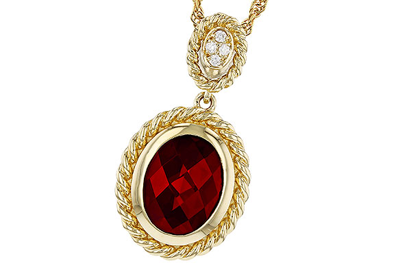 A285-00858: NECKLACE 2.10 GARNET 2.12 TGW (9x7MM GAR)