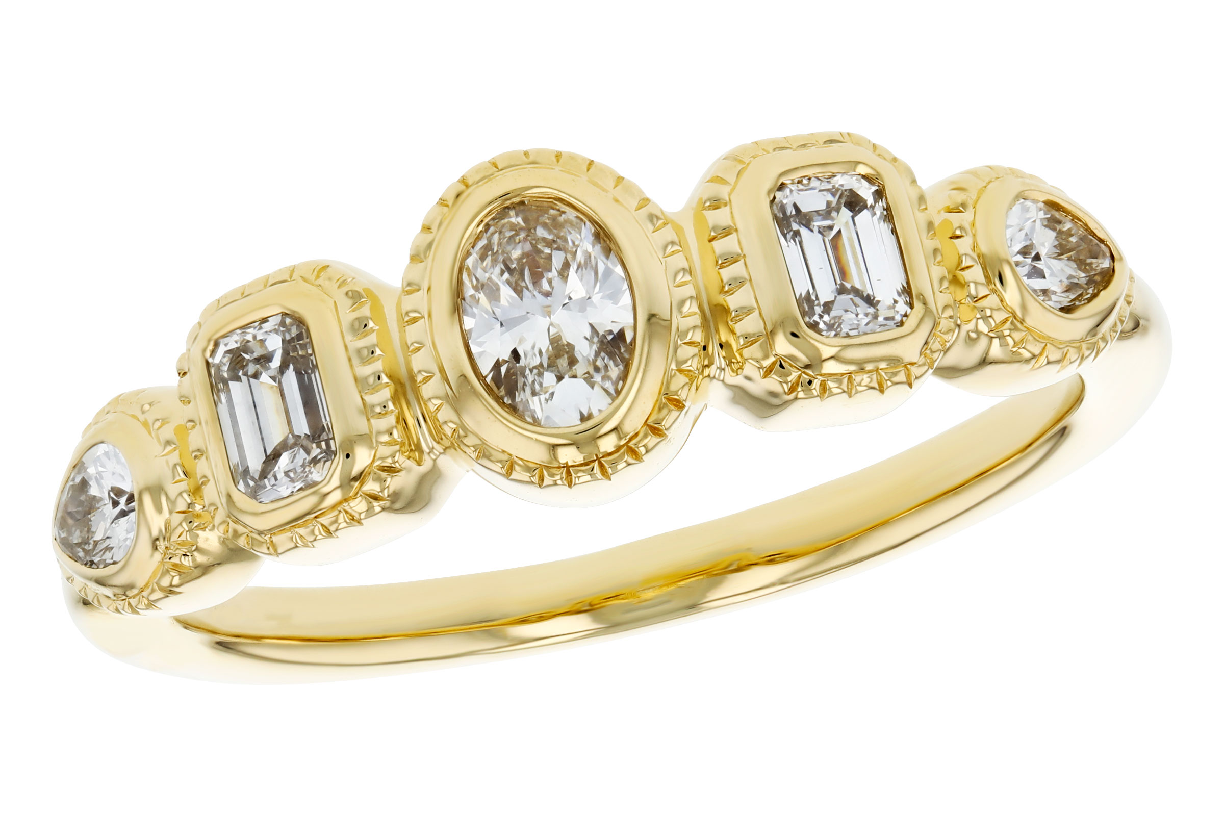 A285-02703: LDS DIA RG .50 TW FANCY CUT DIAMONDS