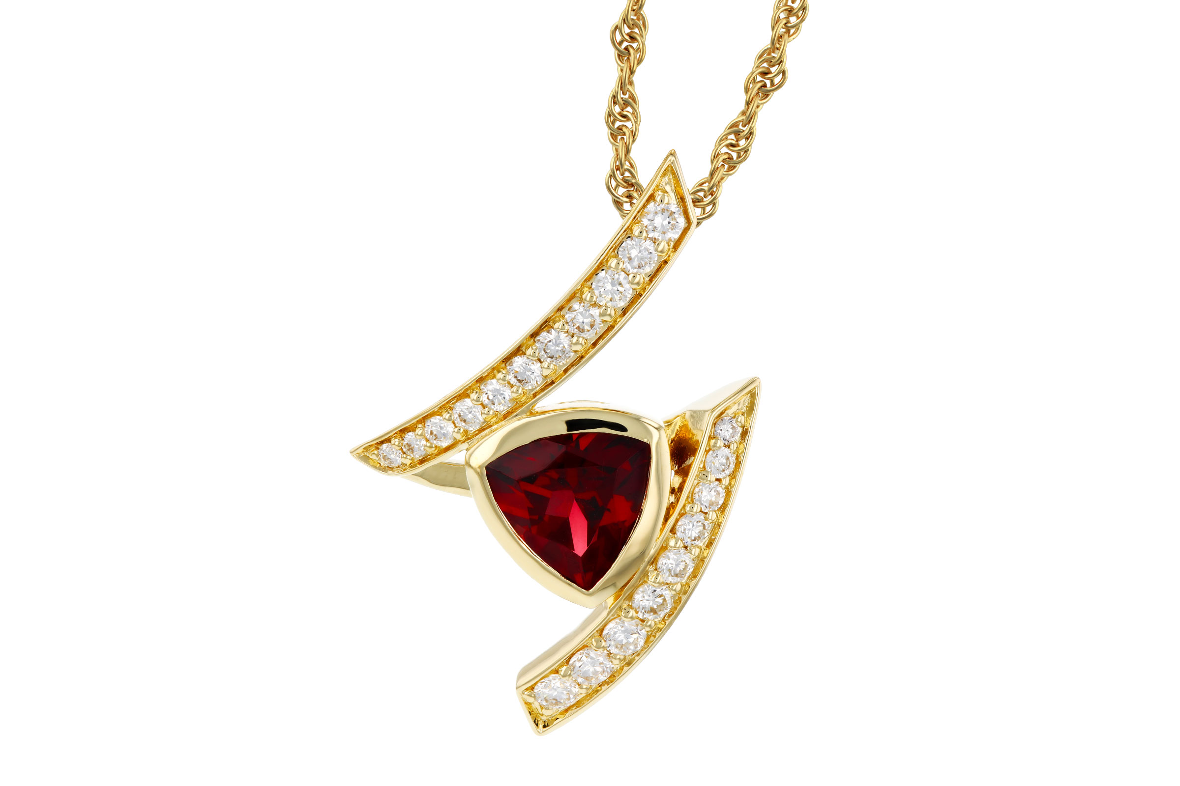A285-03594: NECKLACE .84 GARNET 1.03 TGW (6MM GAR)