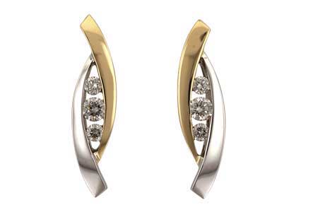 B009-62667: EARRINGS .27 TW