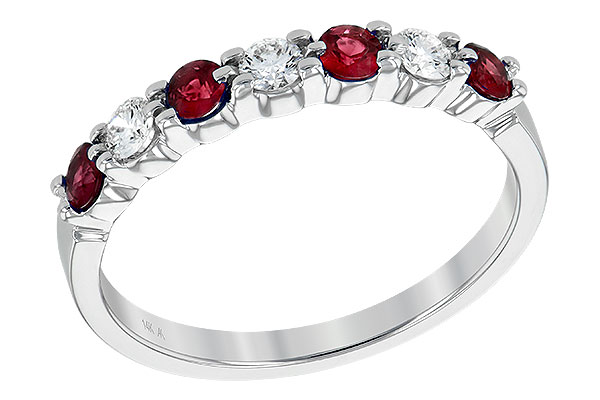 B195-08130: LDS WED RG .35 RUBY .55 TGW