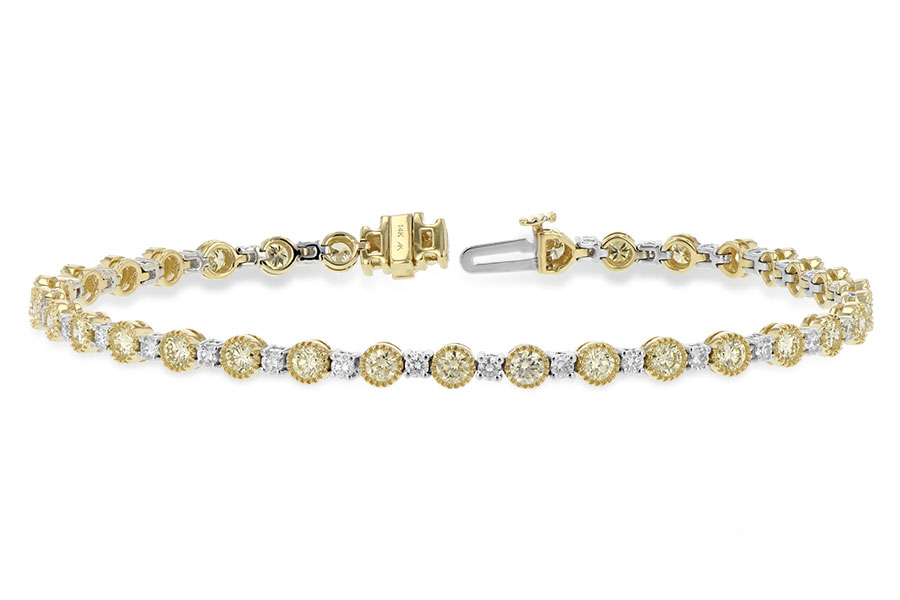 B197-81739: BRACELET 2.22 YELLOW DIA 3.04 TW