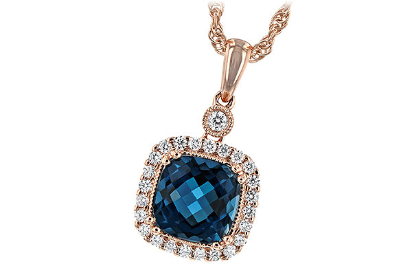B198-65367: NECK 1.63 LONDON BLUE TOPAZ 1.80 TGW (7MM LBT)