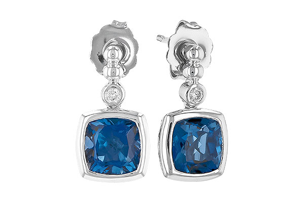 B282-28103: EARR 1.78 LONDON BLUE TOPAZ 1.82 TGW