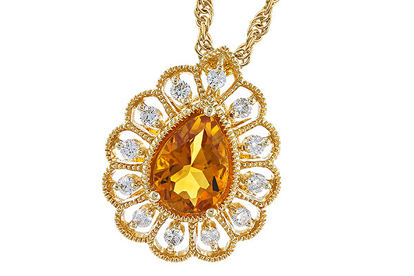 B283-21803: NECKLACE .62 CITRINE .75 TGW (7x5MM CIT)