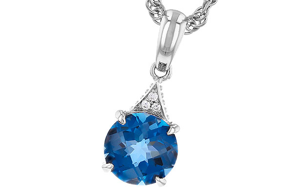 B283-23576: NECK 1.60 LONDON BLUE TOPAZ 1.61 TGW (7MM RD)