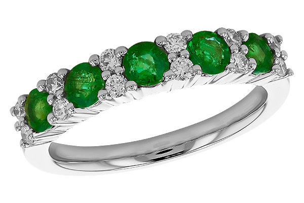 B283-26339: LDS WED RG .70 EMERALD .94 TGW