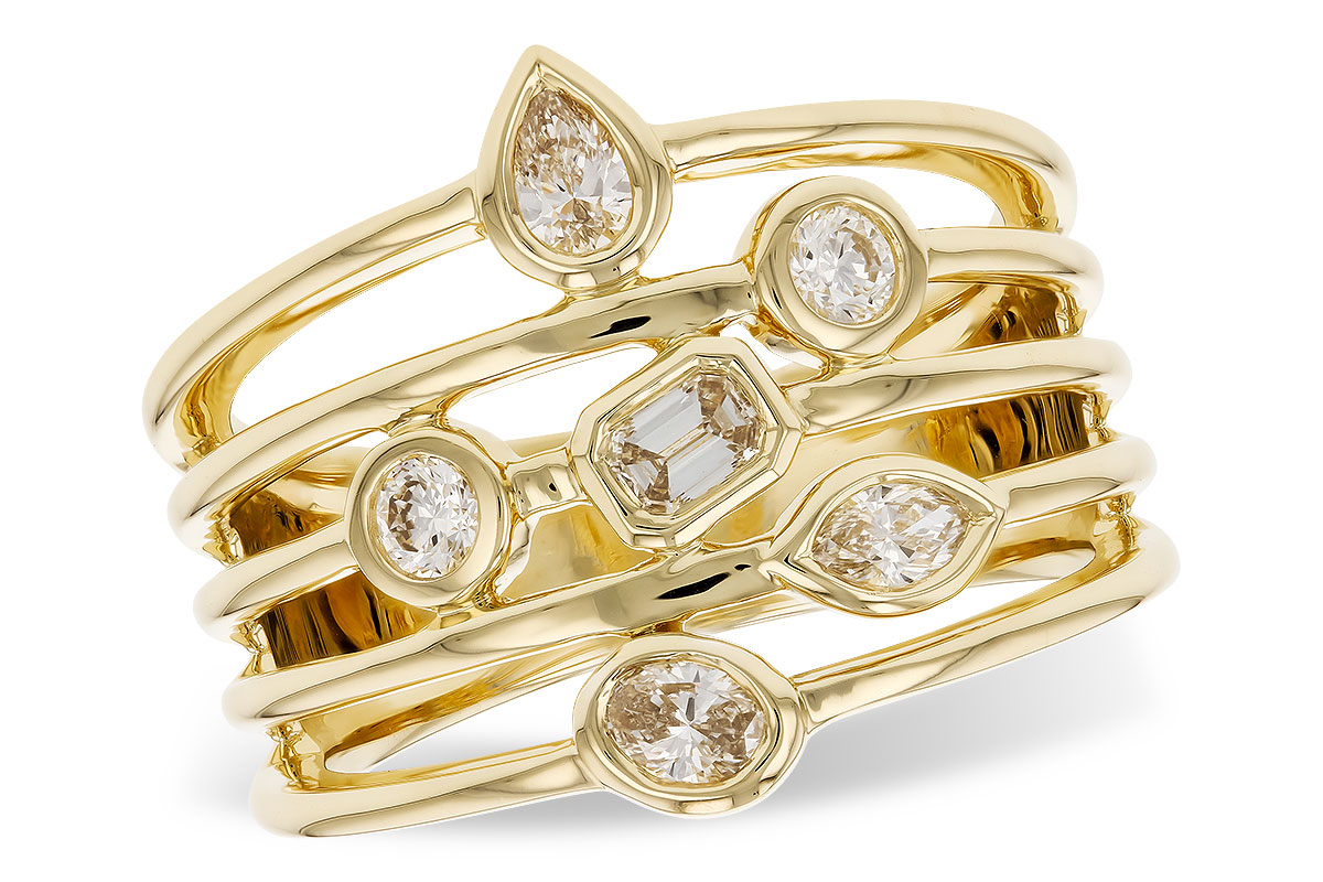 B283-26358: LDS DIA RG .50 TW FANCY CUT DIAMONDS
