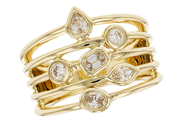 B283-26358: LDS DIA RG .50 TW FANCY CUT DIAMONDS