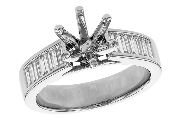 B284-09967: LDS SEMI DIA RG .50 TW BAGUETTES