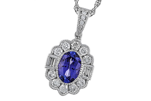 B284-10876: NECKLACE .80 TANZANITE 1.15 TGW (7x5MM OV)