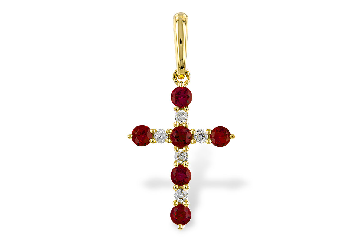 B284-11785: PENDANT .34 TW RUBY .42 TGW