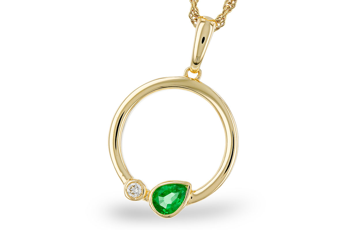 B284-11794: NECKLACE .20 EMERALD .22 TGW