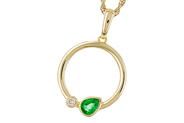 B284-11794: NECKLACE .20 EMERALD .22 TGW